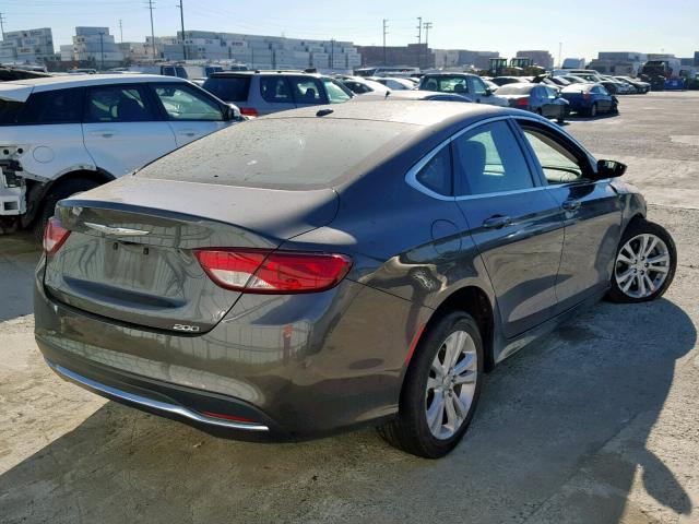 1C3CCCAB7FN659408 - 2015 CHRYSLER 200 LIMITE GRAY photo 4