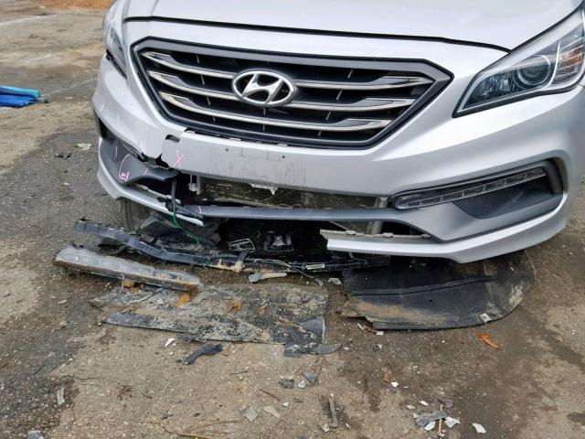 5NPE34AF8FH054455 - 2015 HYUNDAI SONATA SPO SILVER photo 9