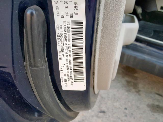 1J8HG582X6C200160 - 2006 JEEP COMMANDER Mavi foto 10