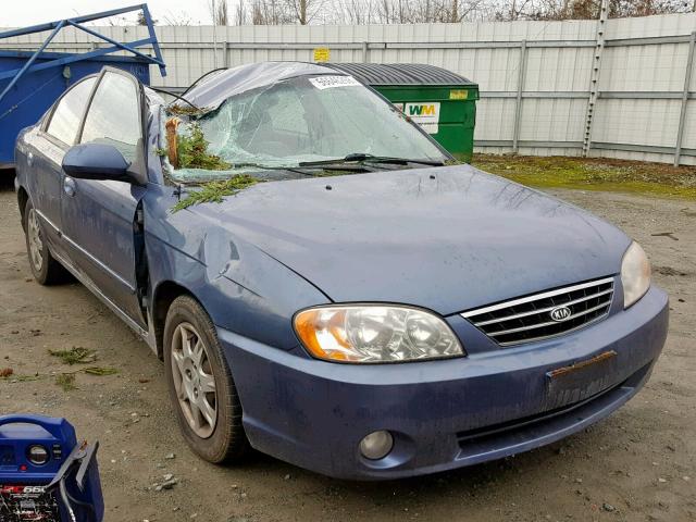 KNAFB121535249835 - 2003 KIA SPECTRA BA BLUE photo 1