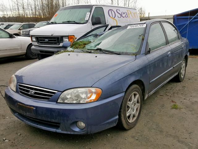 KNAFB121535249835 - 2003 KIA SPECTRA BA BLUE photo 2