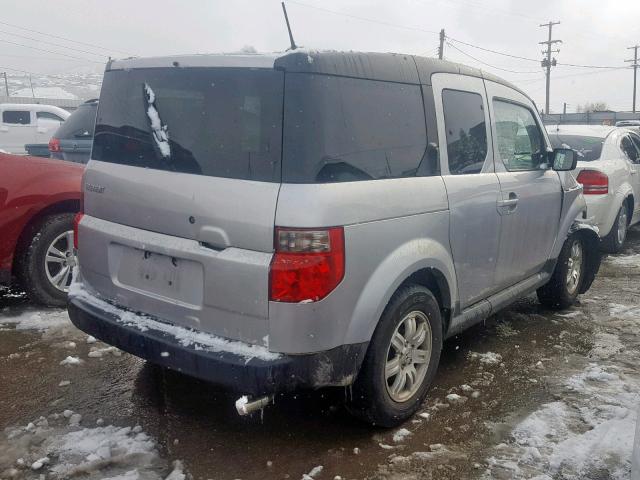 5J6YH28778L002485 - 2008 HONDA ELEMENT EX SILVER photo 4