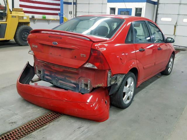 1FAFP38Z44W141883 - 2004 FORD FOCUS ZTS RED photo 4
