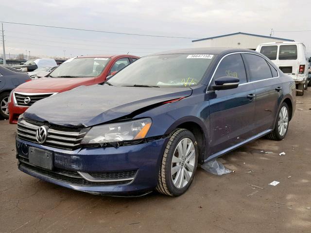 1VWBP7A31DC009118 - 2013 VOLKSWAGEN PASSAT SE BLUE photo 2