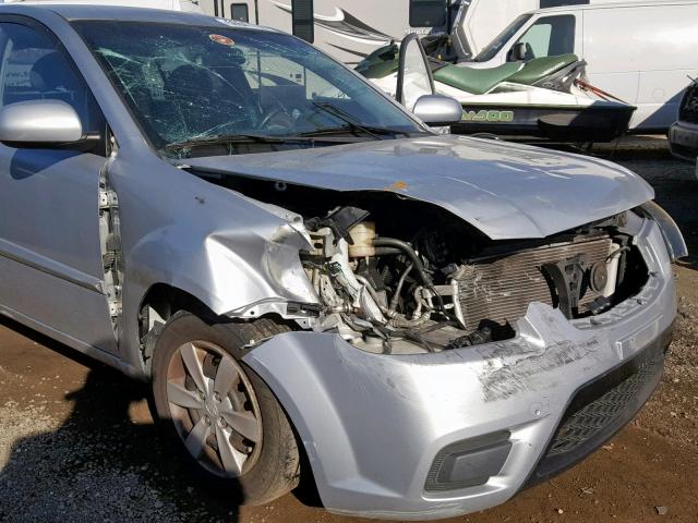 KNADH5A37B6732526 - 2011 KIA RIO BASE SILVER photo 9