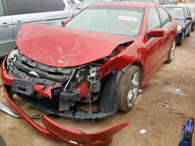 3FAHP0KC2BR157141 - 2011 FORD FUSION SPO RED photo 2