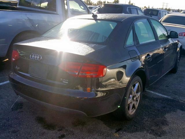 WAULF78K99A135282 - 2009 AUDI A4 2.0T QU BLACK photo 4