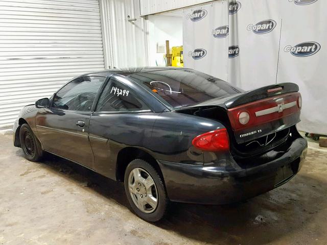 1G1JF12F537225853 - 2003 CHEVROLET CAVALIER L BLACK photo 3