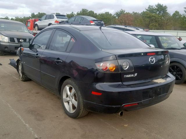 JM1BK323951263066 - 2005 MAZDA 3 S BLACK photo 3