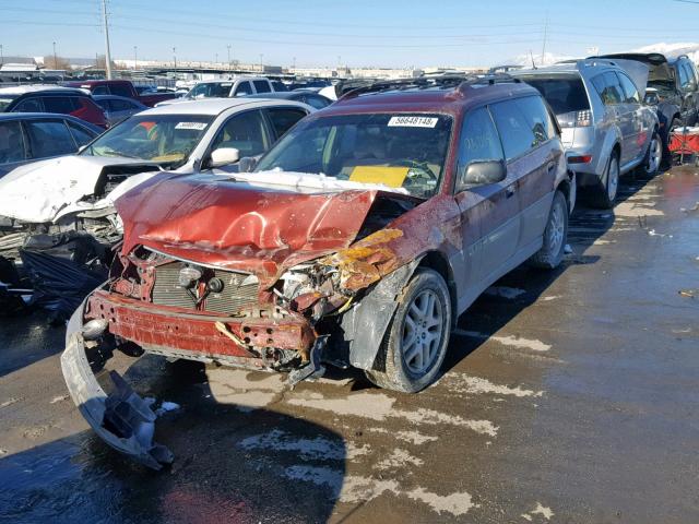 4S3BH675537639332 - 2003 SUBARU LEGACY OUT RED photo 2