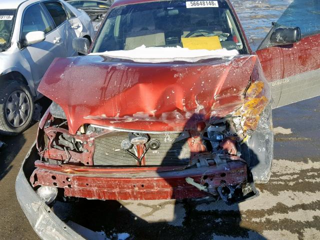 4S3BH675537639332 - 2003 SUBARU LEGACY OUT RED photo 7