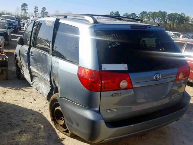 5TDZK23C18S176986 - 2008 TOYOTA SIENNA CE BLUE photo 3