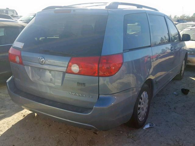 5TDZK23C18S176986 - 2008 TOYOTA SIENNA CE BLUE photo 4