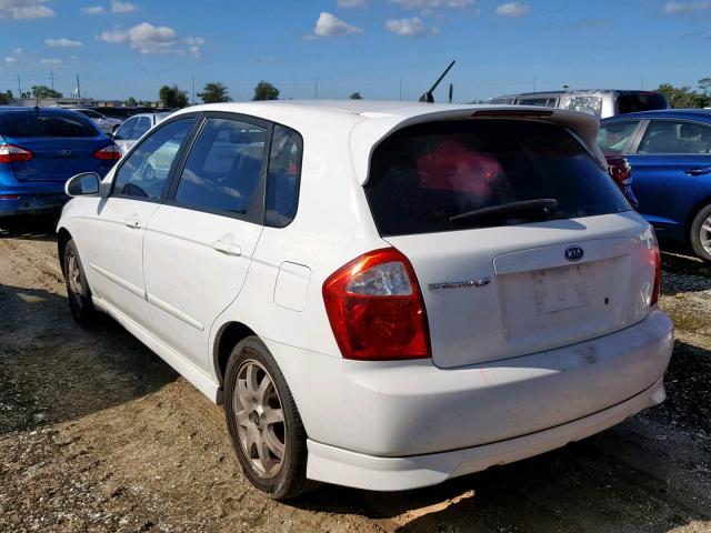 KNAFE161555135421 - 2005 KIA SPECTRA5 WHITE photo 3