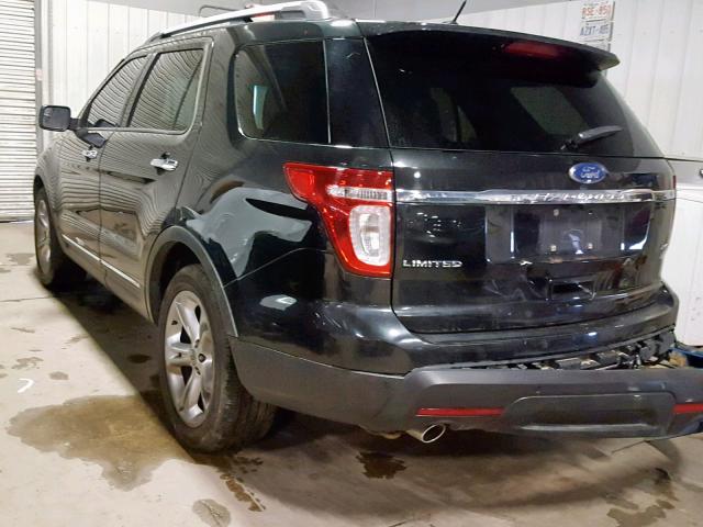 1FMHK8F87BGA51946 - 2011 FORD EXPLORER L BLACK photo 3