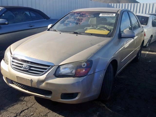 KNAFE222295659376 - 2009 KIA SPECTRA EX GOLD photo 2