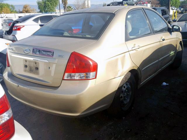 KNAFE222295659376 - 2009 KIA SPECTRA EX GOLD photo 4