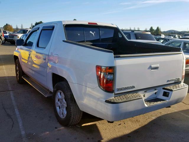 2HJYK16486H555159 - 2006 HONDA RIDGELINE WHITE photo 3