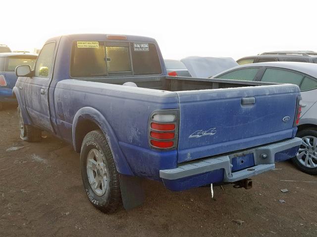 1FTYR11U14PB49739 - 2004 FORD RANGER PURPLE photo 3