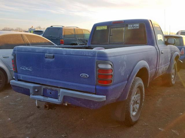 1FTYR11U14PB49739 - 2004 FORD RANGER PURPLE photo 4