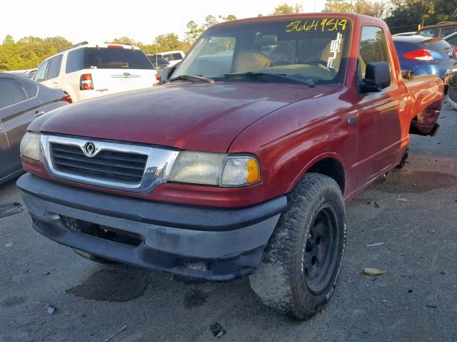 4F4YR12C6WTM37697 - 1998 MAZDA B2500 RED photo 2