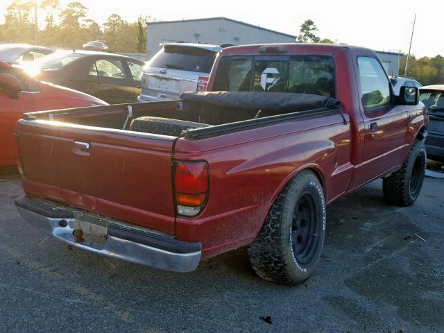 4F4YR12C6WTM37697 - 1998 MAZDA B2500 RED photo 4