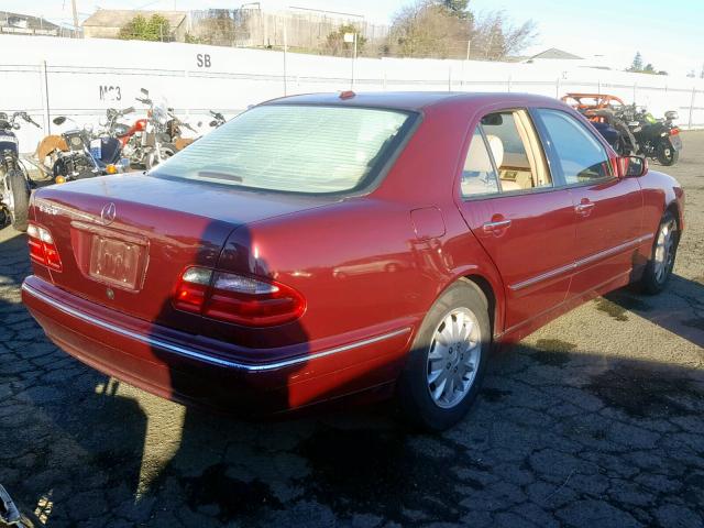 WDBJF65J9YB014677 - 2000 MERCEDES-BENZ E 320 RED photo 4