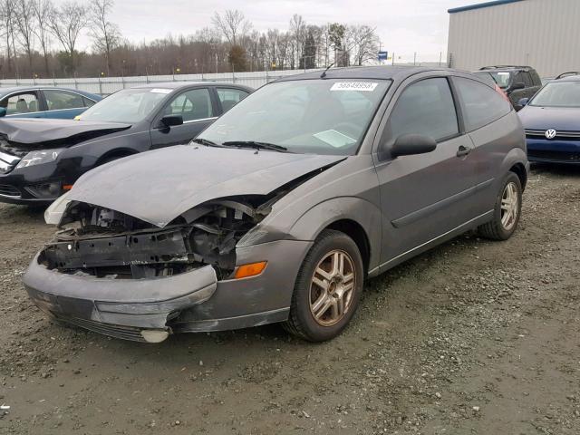 3FAFP31354R117424 - 2004 FORD FOCUS ZX3 GRAY photo 2