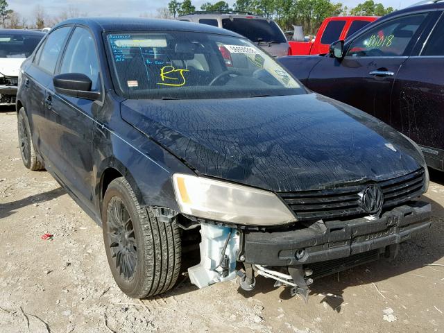 3VW2K7AJ8CM334536 - 2012 VOLKSWAGEN JETTA BASE BLACK photo 1