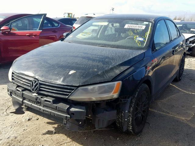 3VW2K7AJ8CM334536 - 2012 VOLKSWAGEN JETTA BASE BLACK photo 2