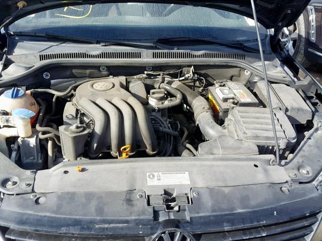 3VW2K7AJ8CM334536 - 2012 VOLKSWAGEN JETTA BASE BLACK photo 7
