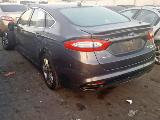 3FA6P0K91GR180283 - 2016 FORD FUSION TIT GRAY photo 3