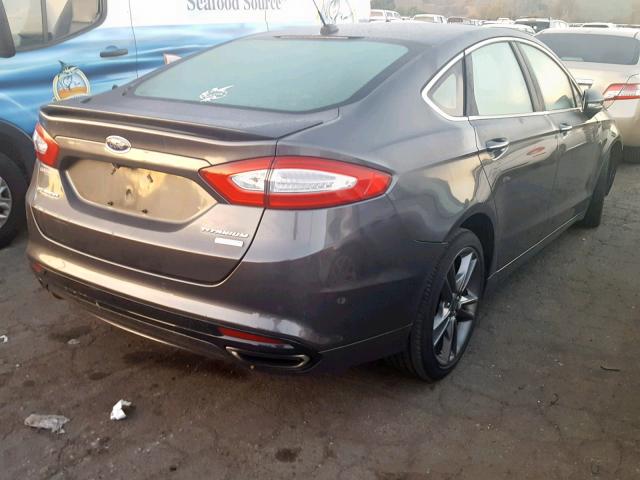 3FA6P0K91GR180283 - 2016 FORD FUSION TIT GRAY photo 4