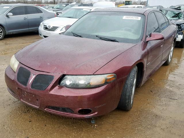 1G2HZ54Y55U146663 - 2005 PONTIAC BONNEVILLE MAROON photo 2