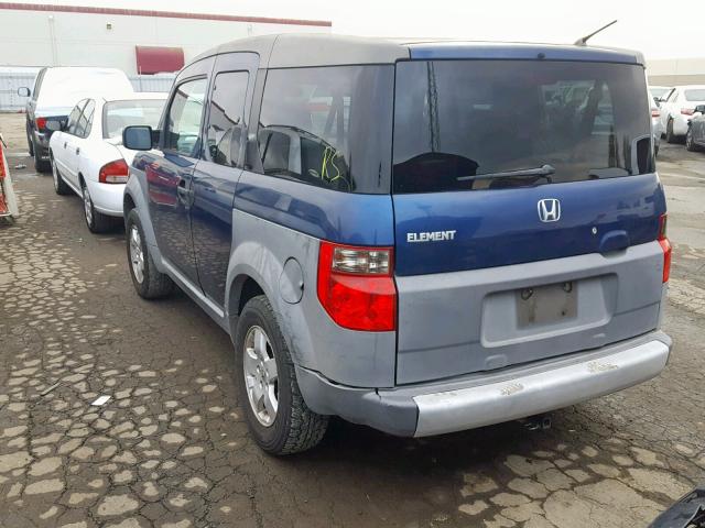 5J6YH18513L012270 - 2003 HONDA ELEMENT EX BLUE photo 3