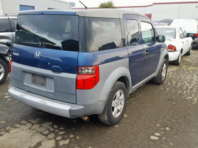 5J6YH18513L012270 - 2003 HONDA ELEMENT EX BLUE photo 4