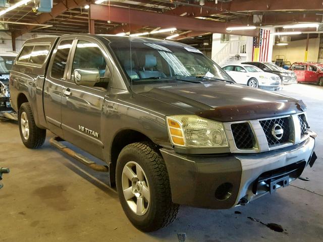 1N6AA06B95N554218 - 2005 NISSAN TITAN XE GRAY photo 1