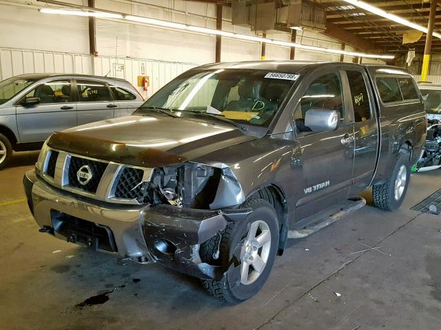 1N6AA06B95N554218 - 2005 NISSAN TITAN XE GRAY photo 2