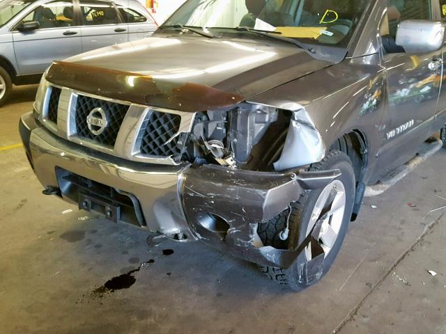 1N6AA06B95N554218 - 2005 NISSAN TITAN XE GRAY photo 9