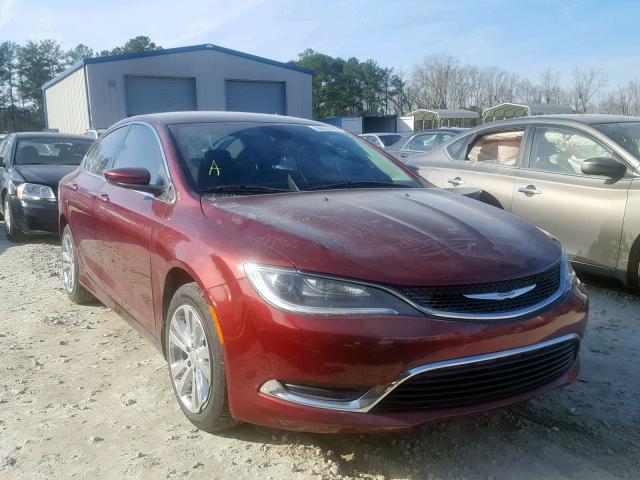 1C3CCCAB9FN580466 - 2015 CHRYSLER 200 LIMITE BURGUNDY photo 1