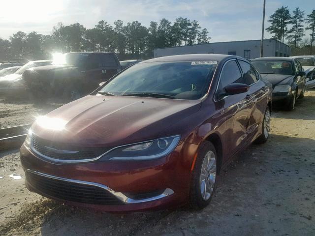 1C3CCCAB9FN580466 - 2015 CHRYSLER 200 LIMITE BURGUNDY photo 2