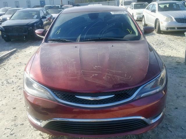 1C3CCCAB9FN580466 - 2015 CHRYSLER 200 LIMITE BURGUNDY photo 9