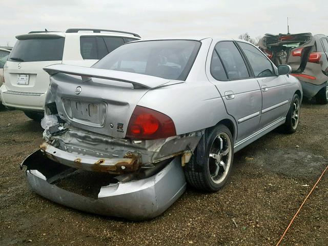 3N1AB51AX6L553563 - 2006 NISSAN SENTRA SE- SILVER photo 4