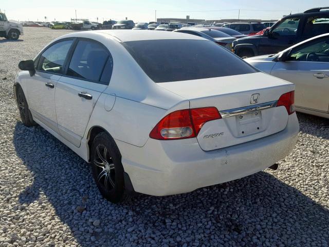 19XFA1F30AE056379 - 2010 HONDA CIVIC VP WHITE photo 3