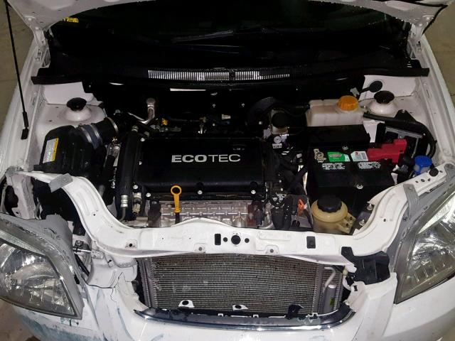 KL1TD5DE7BB120834 - 2011 CHEVROLET AVEO LS WHITE photo 7