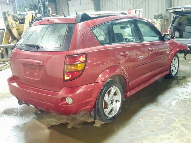 5Y2SL65867Z441347 - 2007 PONTIAC VIBE RED photo 4