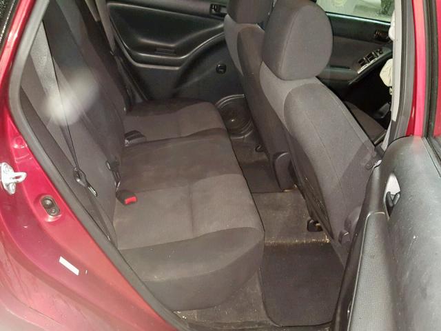 5Y2SL65867Z441347 - 2007 PONTIAC VIBE RED photo 6