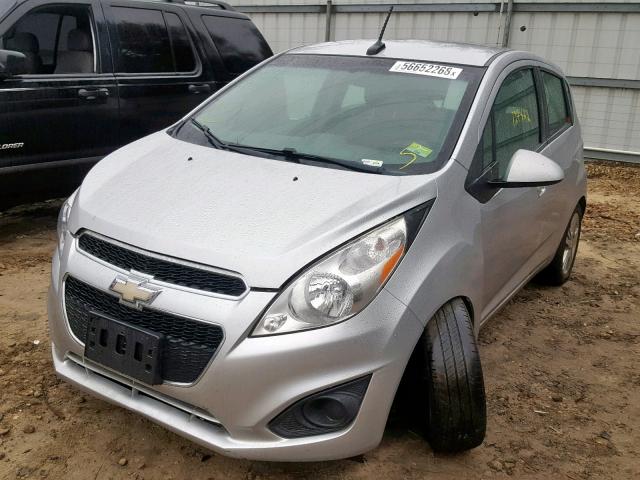 KL8CD6S90EC504983 - 2014 CHEVROLET SPARK 1LT SILVER photo 2