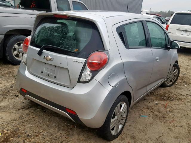 KL8CD6S90EC504983 - 2014 CHEVROLET SPARK 1LT SILVER photo 4