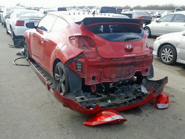 KMHTC6AE5DU120680 - 2013 HYUNDAI VELOSTER T RED photo 3